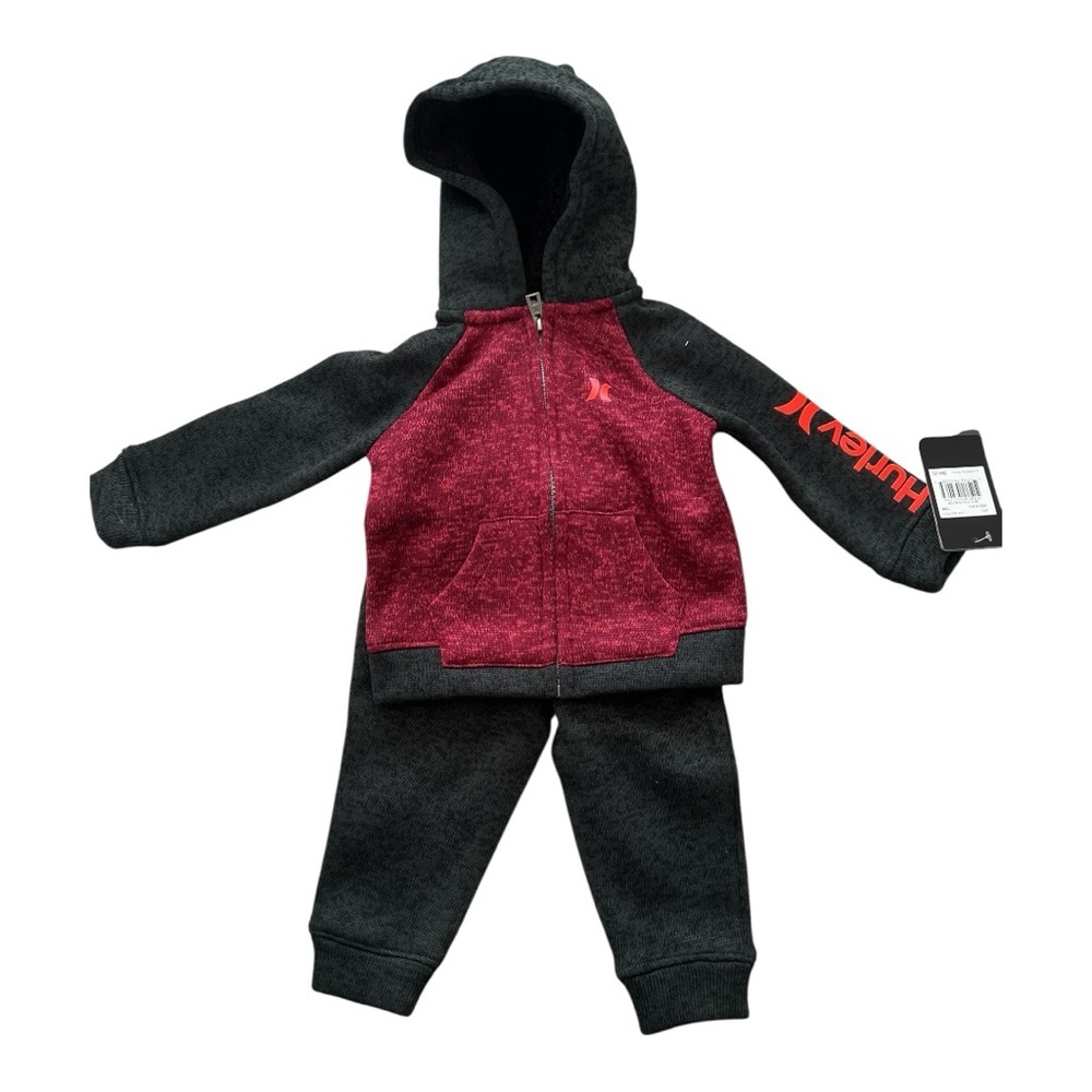NWT Hurley Baby Boys Hoodie and Sweatpants Set - 12M